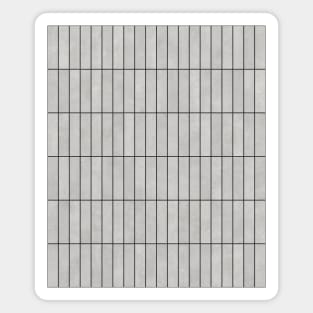 Rectangular Grid Pattern - Grey Magnet